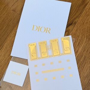 Dior Gold set of bookmarks